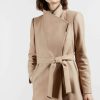 Clothing * | Ted Baker Black Rosess Short Wool Wrap Coat New Threads