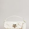 Homeware * | Ted Baker Medium Magnia White Knitted Crochet Shoulder Bag Top Selling