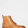 Footwear * | Ted Baker Tan Brown Wadelan Lace-Up Leather Boots Cheap Online