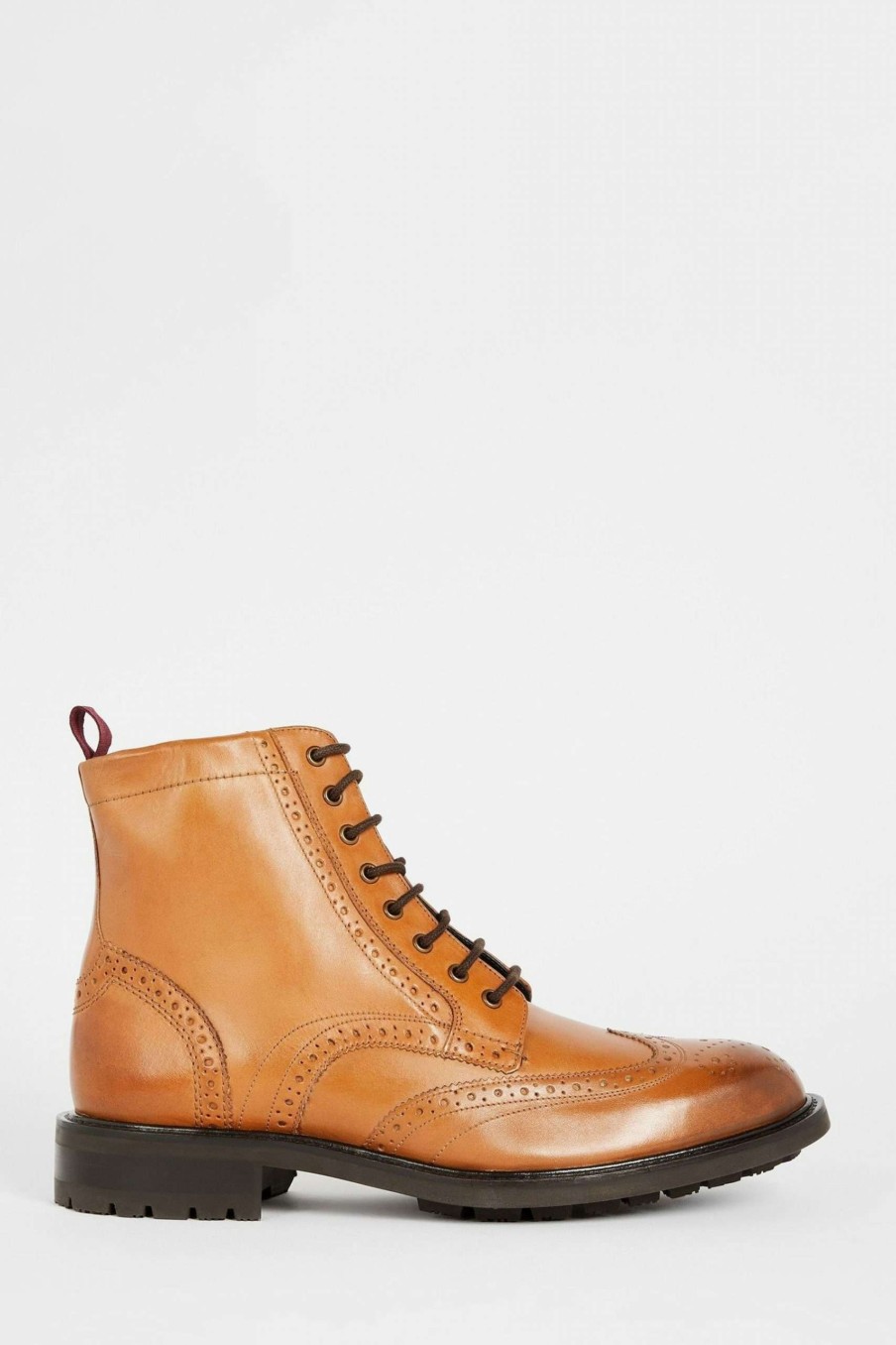 Footwear * | Ted Baker Tan Brown Wadelan Lace-Up Leather Boots Cheap Online