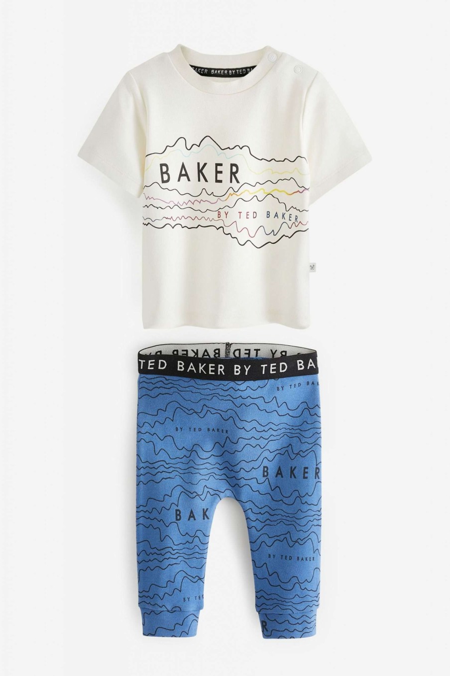 Gift Set * | Ted Baker Blue Graphic T-Shirt And Leggings Set Limited Edition