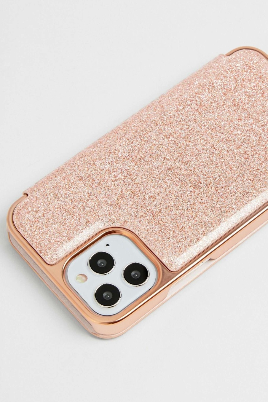 Homeware * | Ted Baker Pink Dianoe Glitter Iphone 12 / 12 Pro Mirror Case Free Delivery