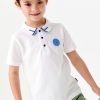 Clothing * | Ted Baker Boys White Polo Shirt Cut Price