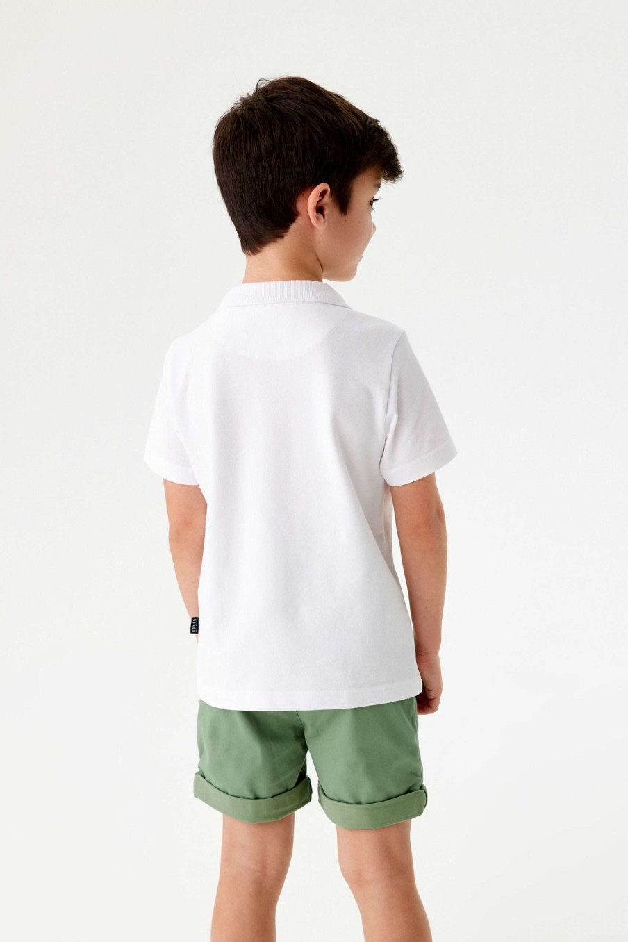 Clothing * | Ted Baker Boys White Polo Shirt Cut Price