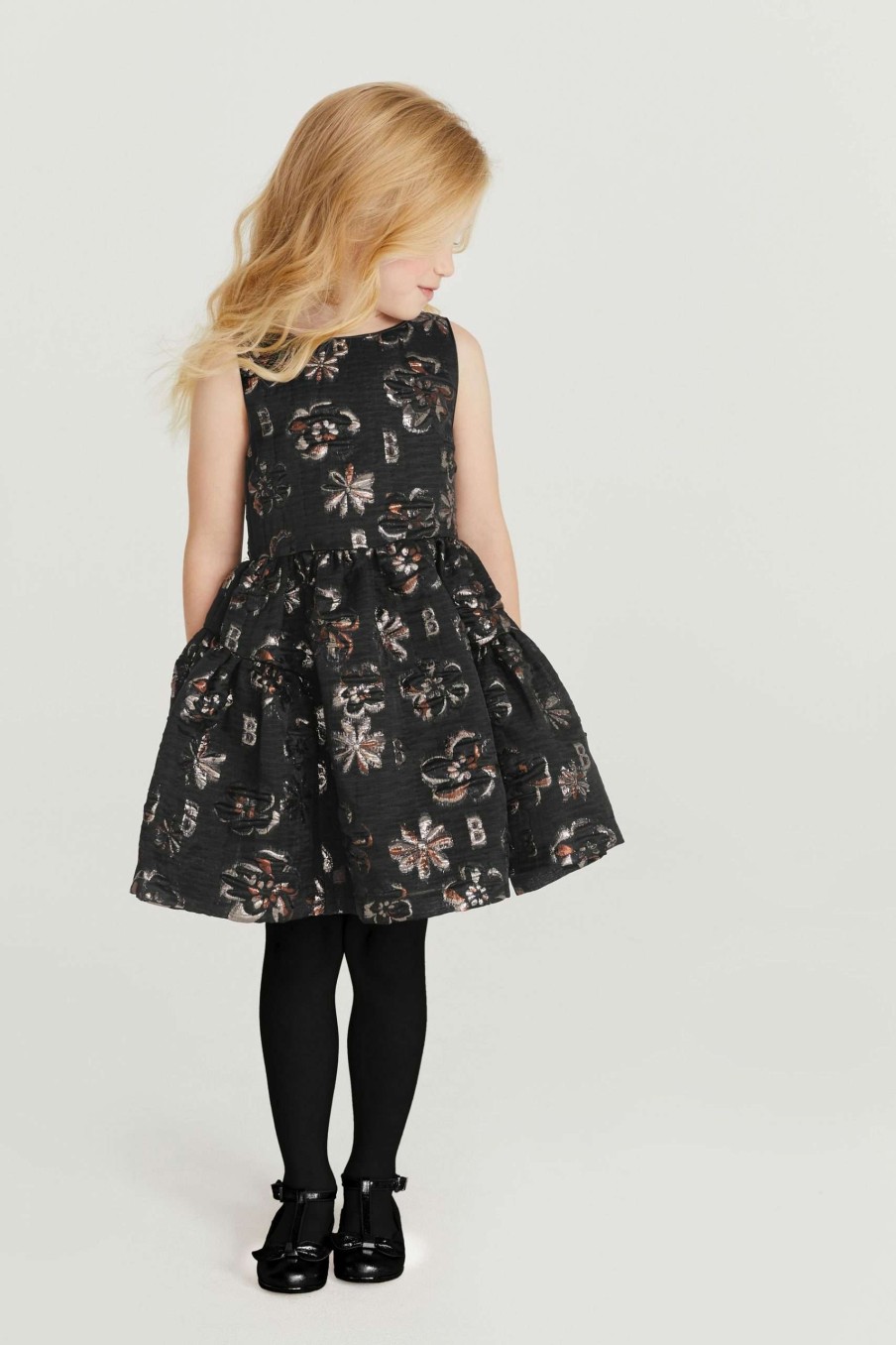 Clothing * | Ted Baker Black Jacquard Dress Best-Selling