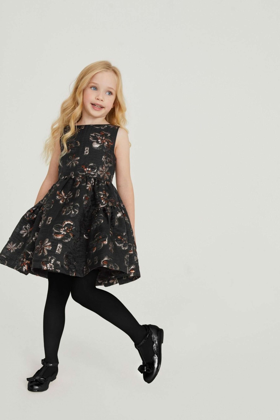 Clothing * | Ted Baker Black Jacquard Dress Best-Selling