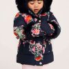 Clothing * | Ted Baker Navy Floral Coat Cut Price