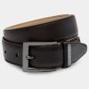 Homeware * | Ted Baker Black Lizwiz Leather Keeper Plate Belt 100% Guarantee