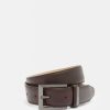 Homeware * | Ted Baker Brown Lizwiz Leather Keeper Plate Belt Top Selling