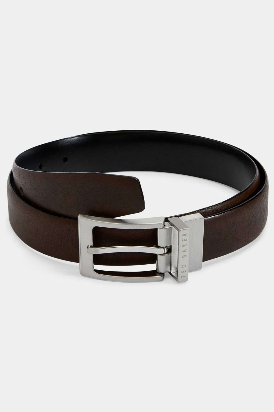 Homeware * | Ted Baker Brown Karmer Reversible Leather Belt Original