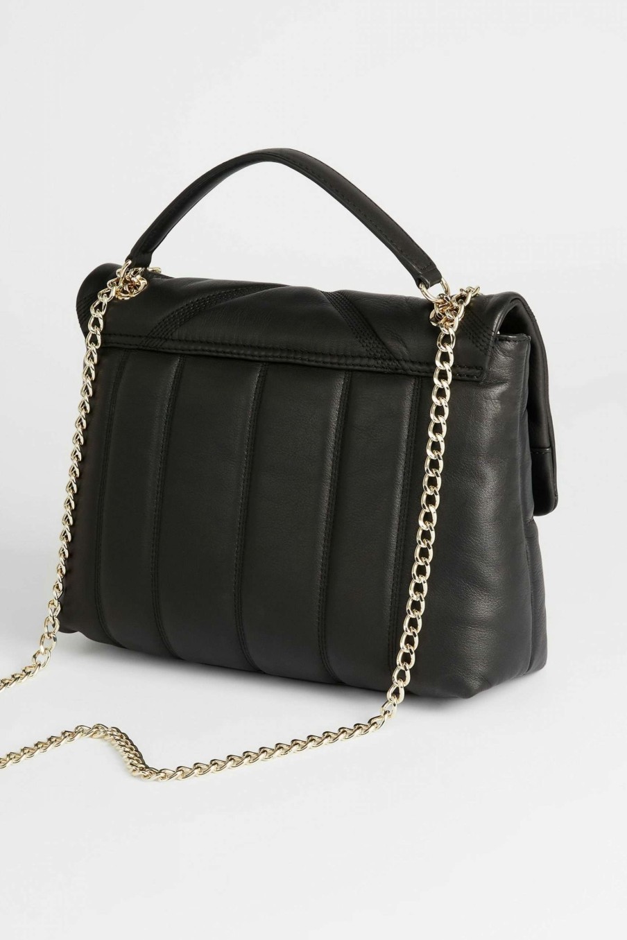 Homeware * | Ted Baker Ayahlin Black Leather Puffer Quilt Detail Cross-Body Bag Popular