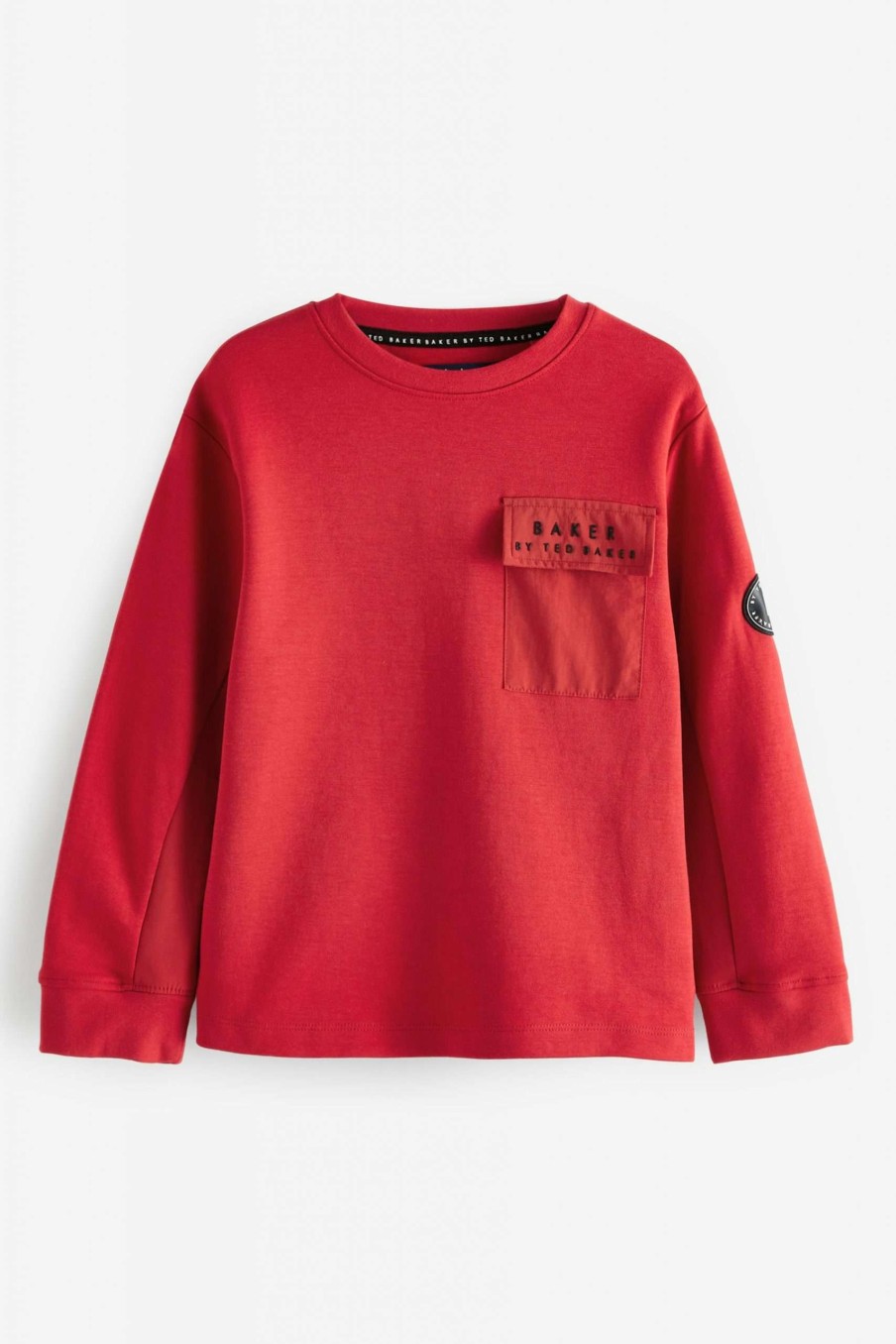 Clothing * | Ted Baker Red Pocket Long Sleeved T-Shirt Special