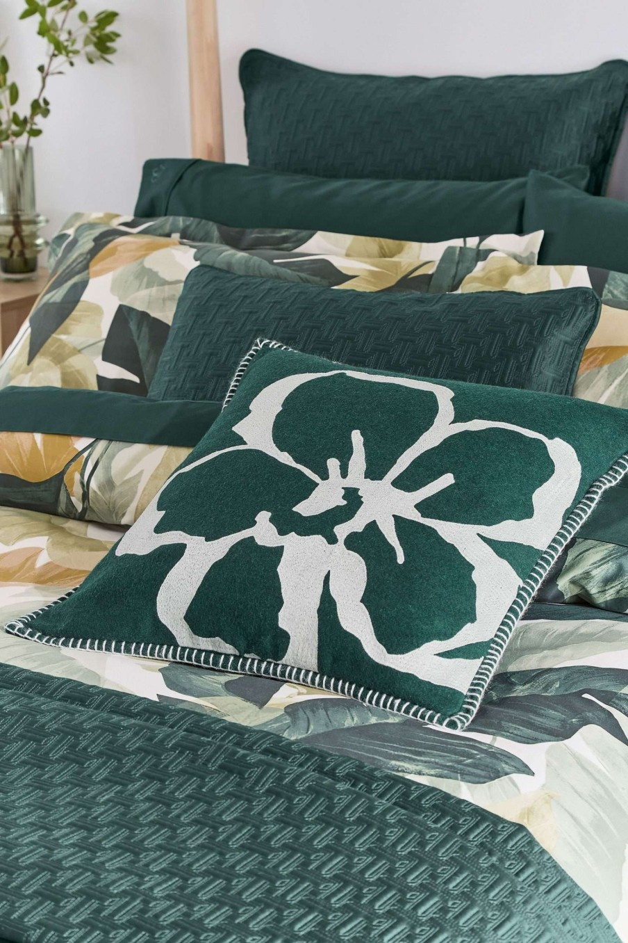 Homeware * | Ted Baker Magnolia Felt Embroidered Cushion Opening Sales