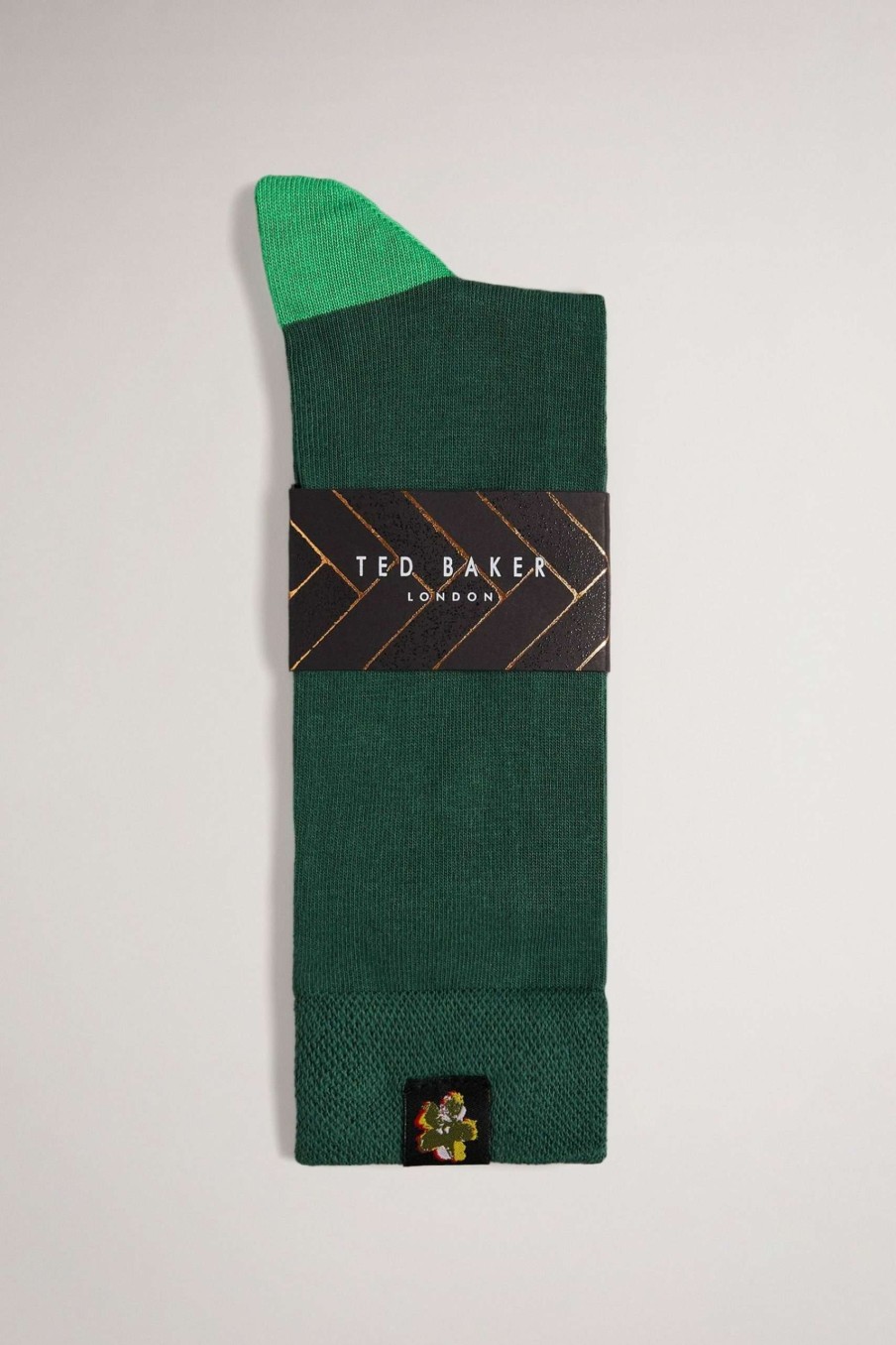 Homeware * | Ted Baker Dk-Green Plain Socks Free Delivery