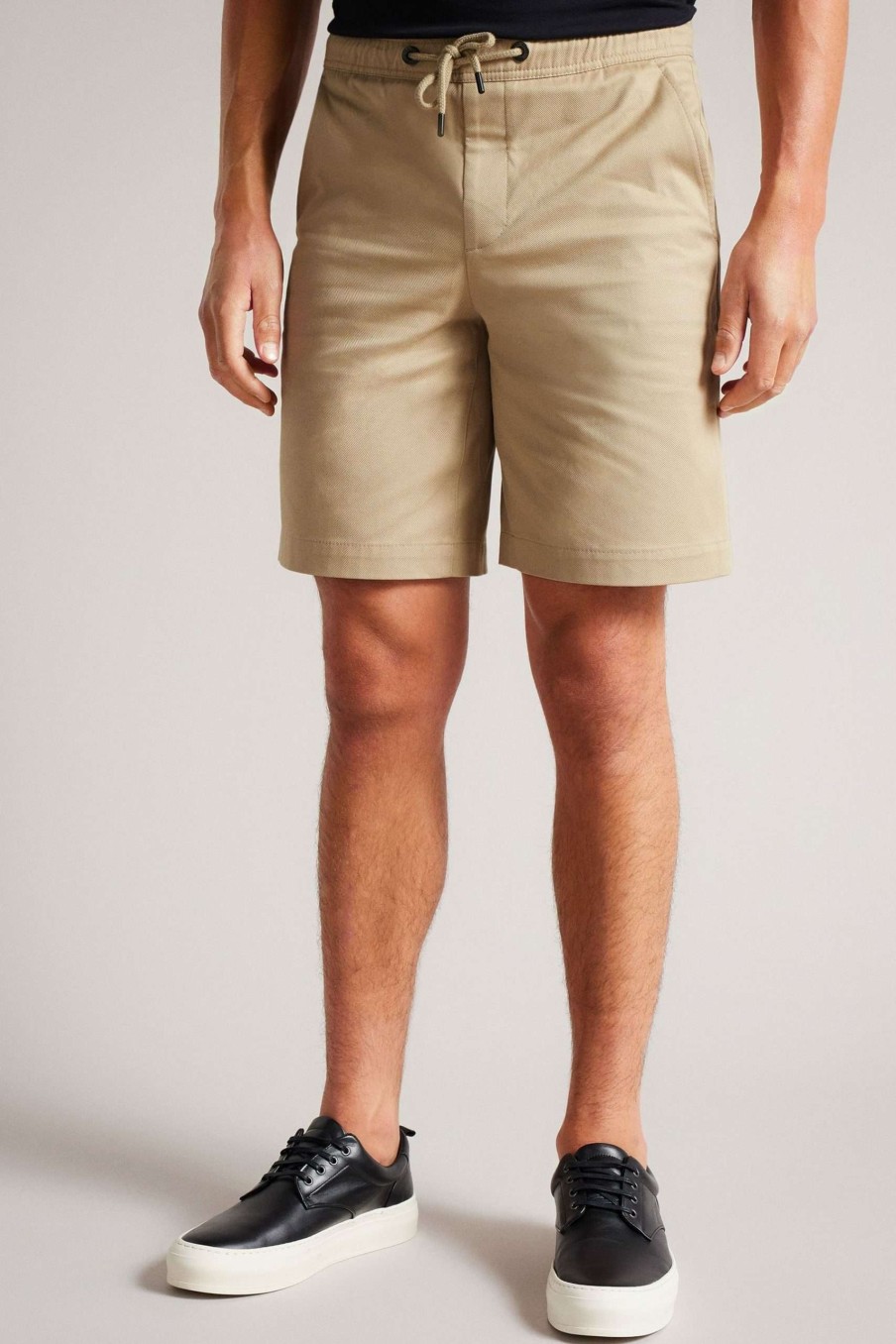 Clothing * | Ted Baker Natural Twill Drawstring Shorts Gift Selection