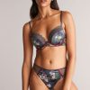 Clothing * | Ted Baker Charcoal Grey Floral Plunge Bra 100% Guarantee