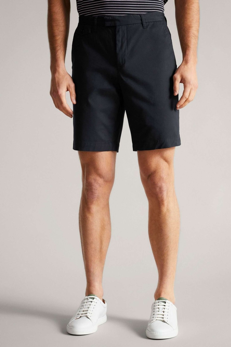 Clothing * | Ted Baker Dk-Navy Blue Ashfrd Chino Shorts Online Sales