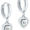 Homeware * | Ted Baker Crystal Heart Huggie Earrings Special