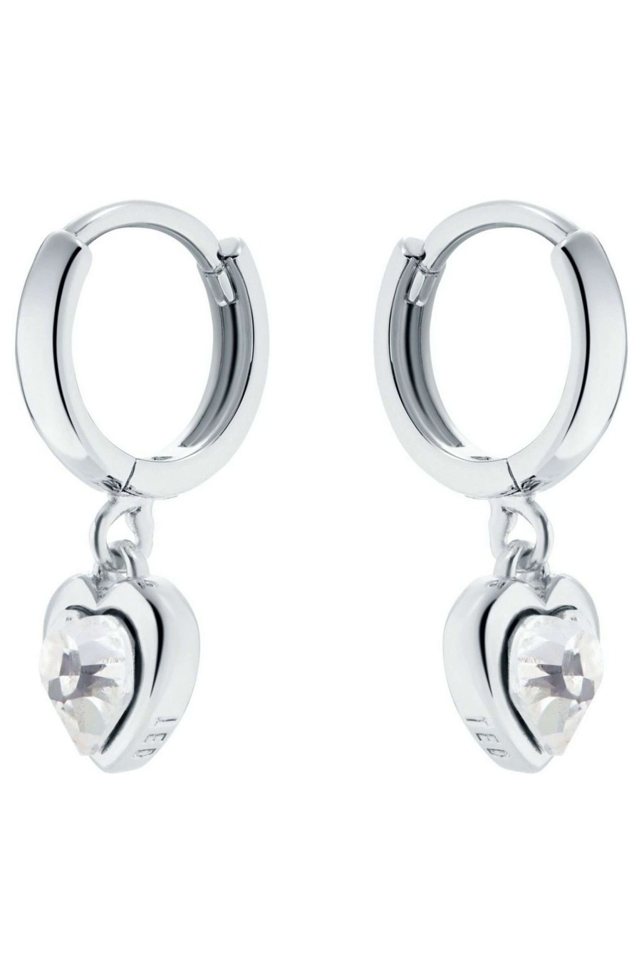 Homeware * | Ted Baker Crystal Heart Huggie Earrings Special