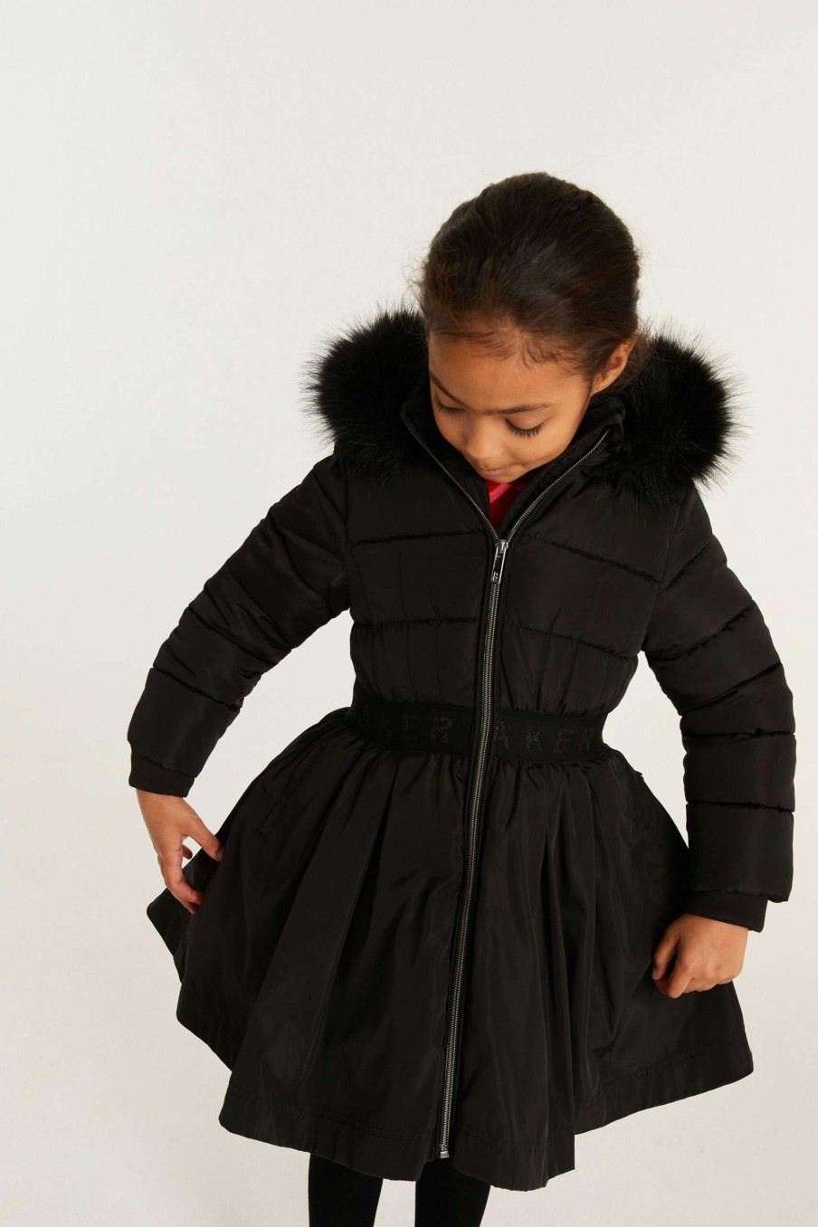 Clothing * | Ted Baker Black Skirt Parka Coat Sale