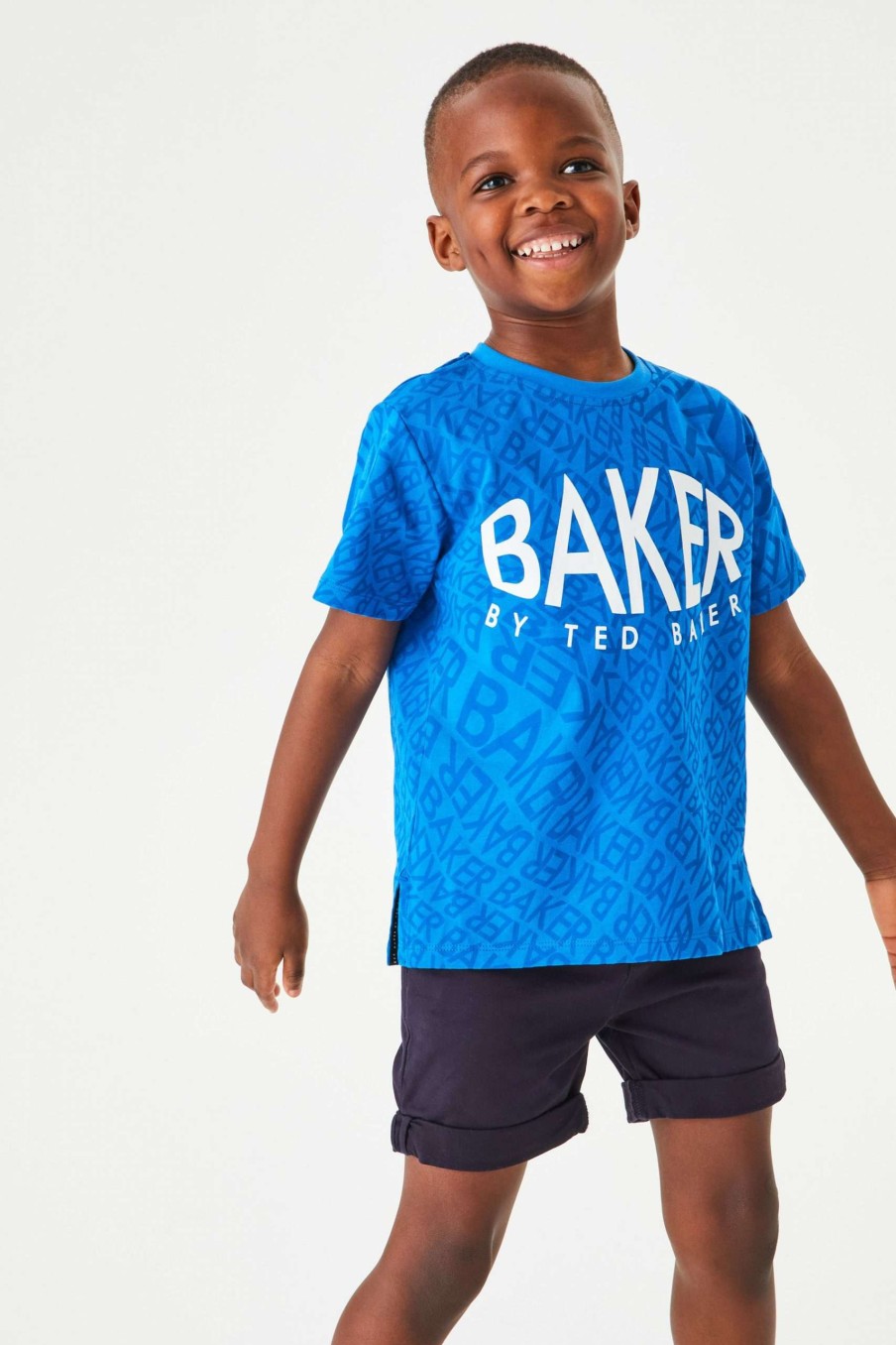 Clothing * | Ted Baker Boys Blue Graphic T-Shirt Official