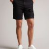 Clothing * | Ted Baker Ashfrd Black Chino Shorts Limited Edition