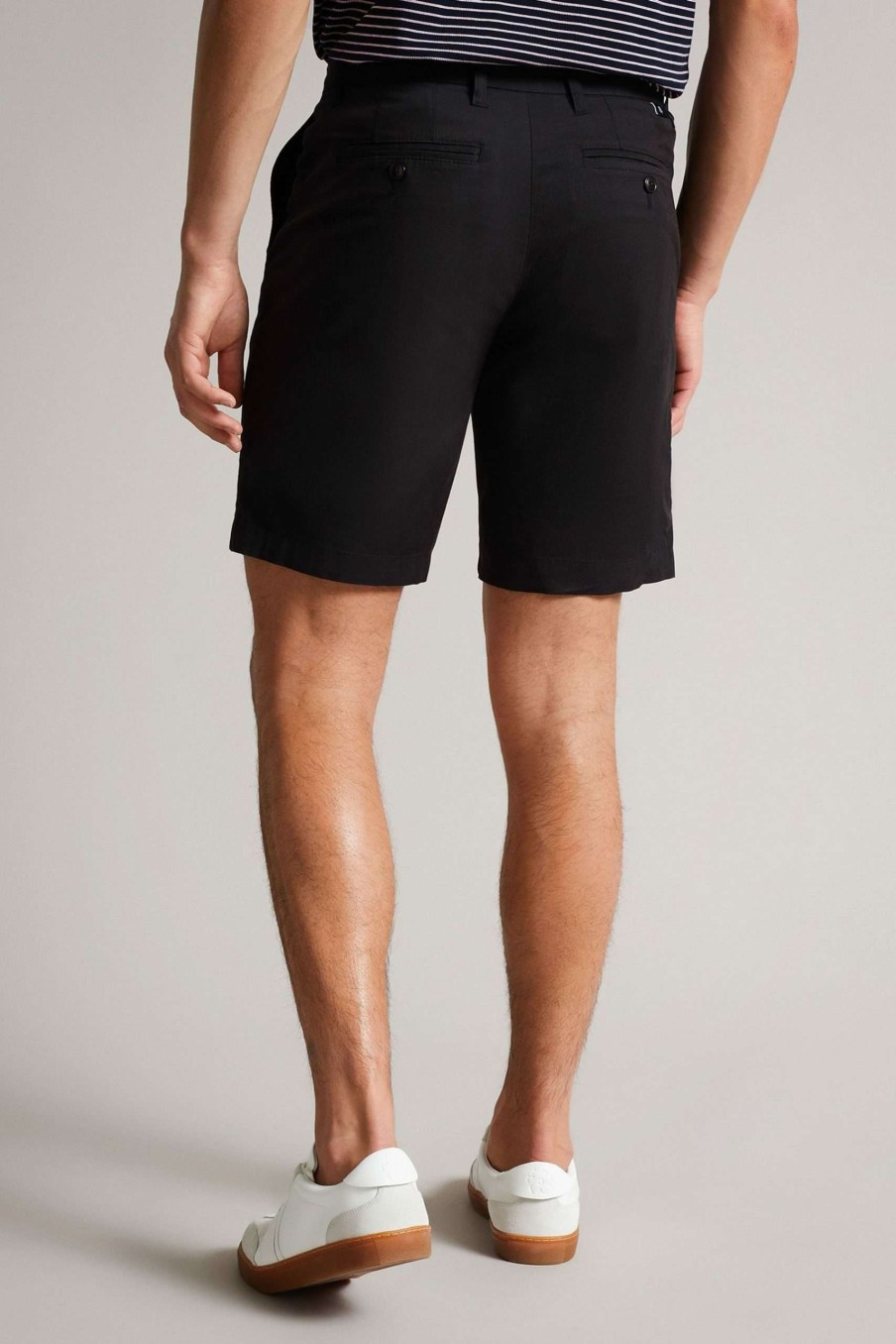 Clothing * | Ted Baker Ashfrd Black Chino Shorts Limited Edition