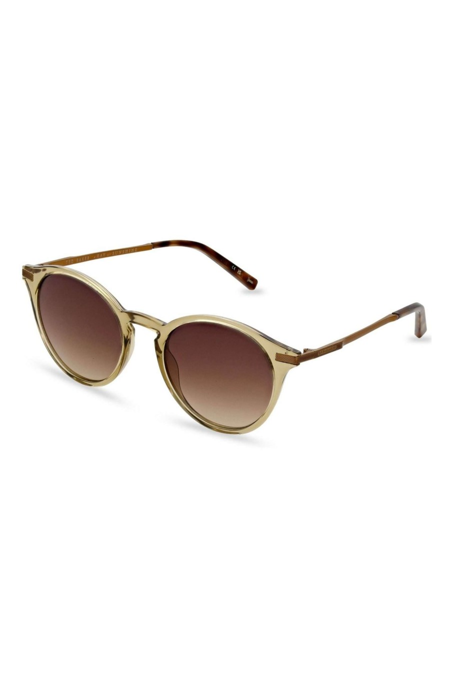 Homeware * | Ted Baker Yellow Retro Round Keyhole Bridge Sunglasses Cheap Online