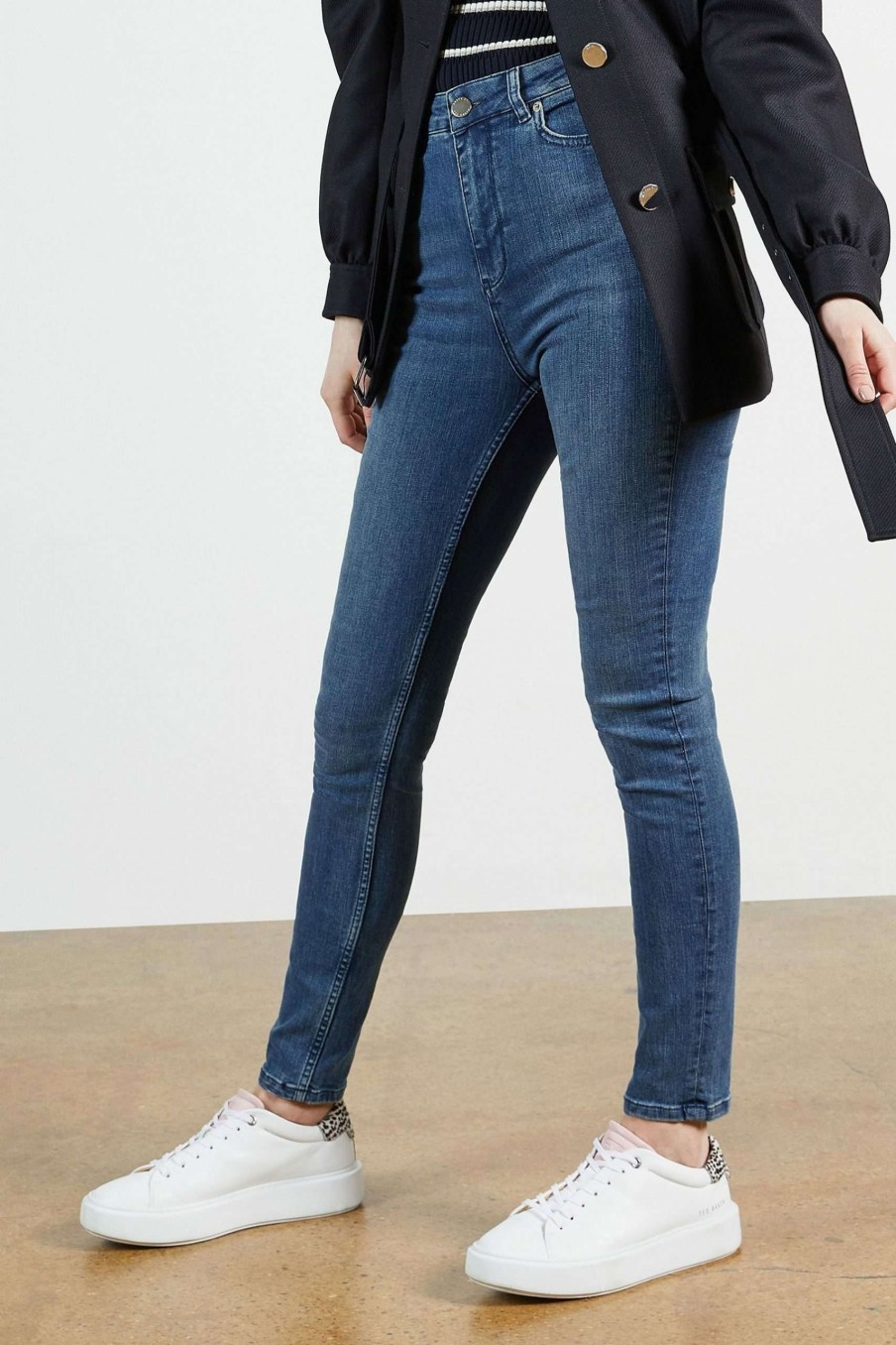 Clothing * | Ted Baker Blue Geon Skinny Mid Wash Jeans Unique