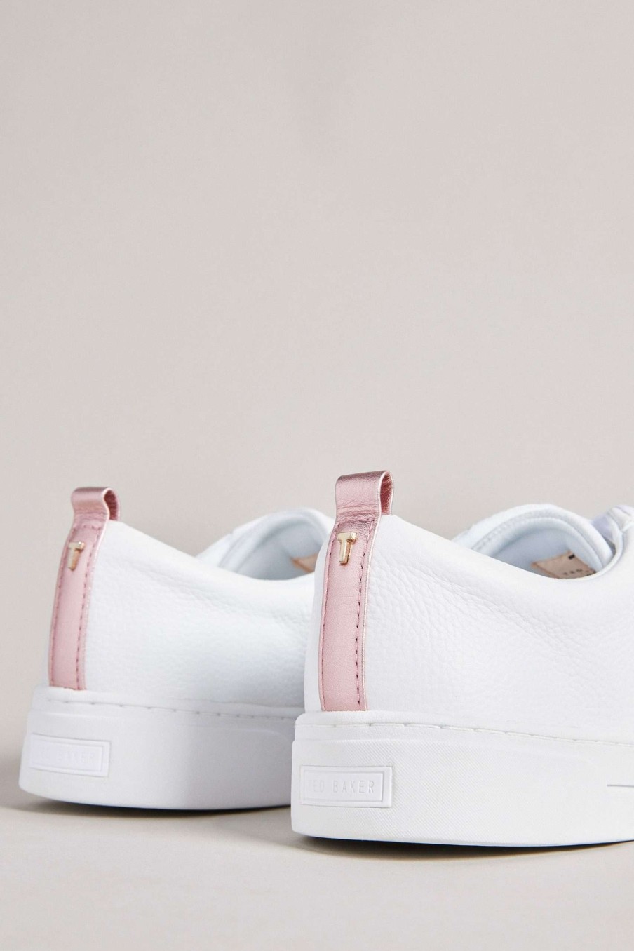 Footwear * | Ted Baker White Baily Webbing Cupsole Trainers Shop