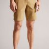 Clothing * | Ted Baker Ashfrd Tan Brown Chino Shorts Attractive