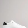 Footwear * | Ted Baker White Lornea Magnolia Flower Platform Trainers Shop