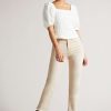 Clothing * | Ted Baker Ecru Claida Straight Leg Clay Denim Jeans Cut Price