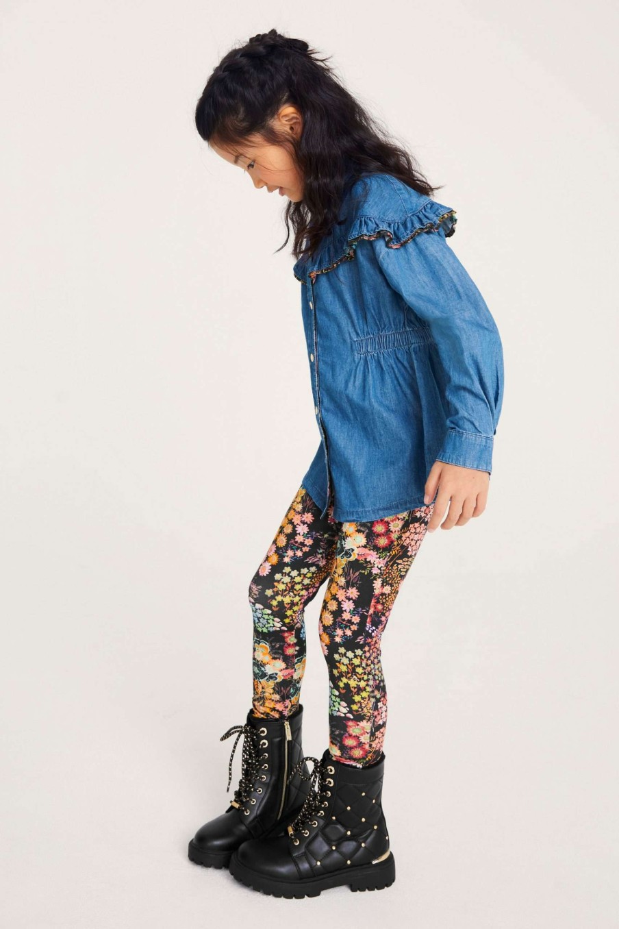 Gift Set * | Ted Baker Blue Chambray Blouse And Leggings Set Best-Selling