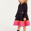 Clothing * | Ted Baker Navy And Pink Colourblock Dress Hot Selling