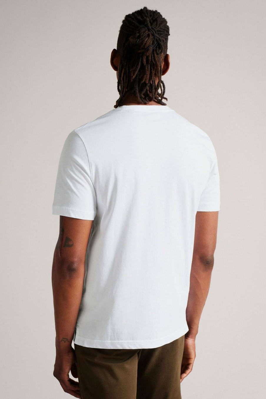 Clothing * | Ted Baker Duncan White Graphic Printed T-Shirt Limited Edition