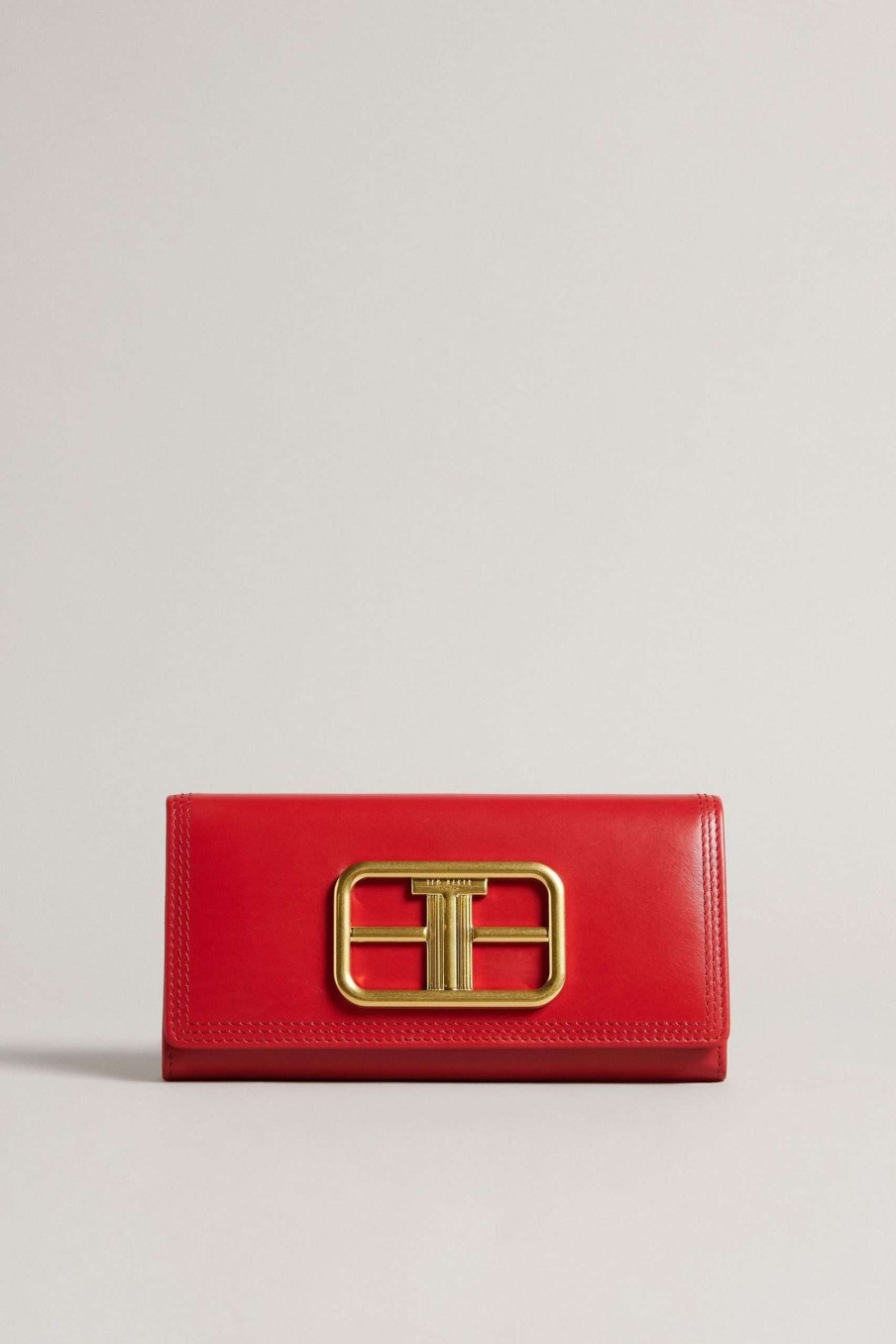 Homeware * | Ted Baker Tikay Red Statement Hardware Leather Purse Cheap Online