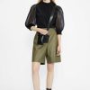 Clothing * | Ted Baker Black Micaeli Organza Volume Sleeve Top Cheap Online