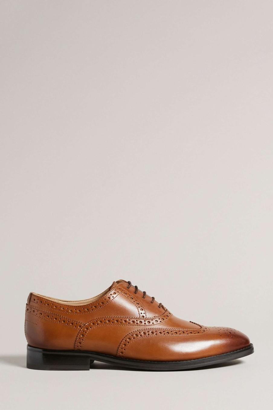 Footwear * | Ted Baker Brown Amaiss Formal Leather Brogue Shoes Official