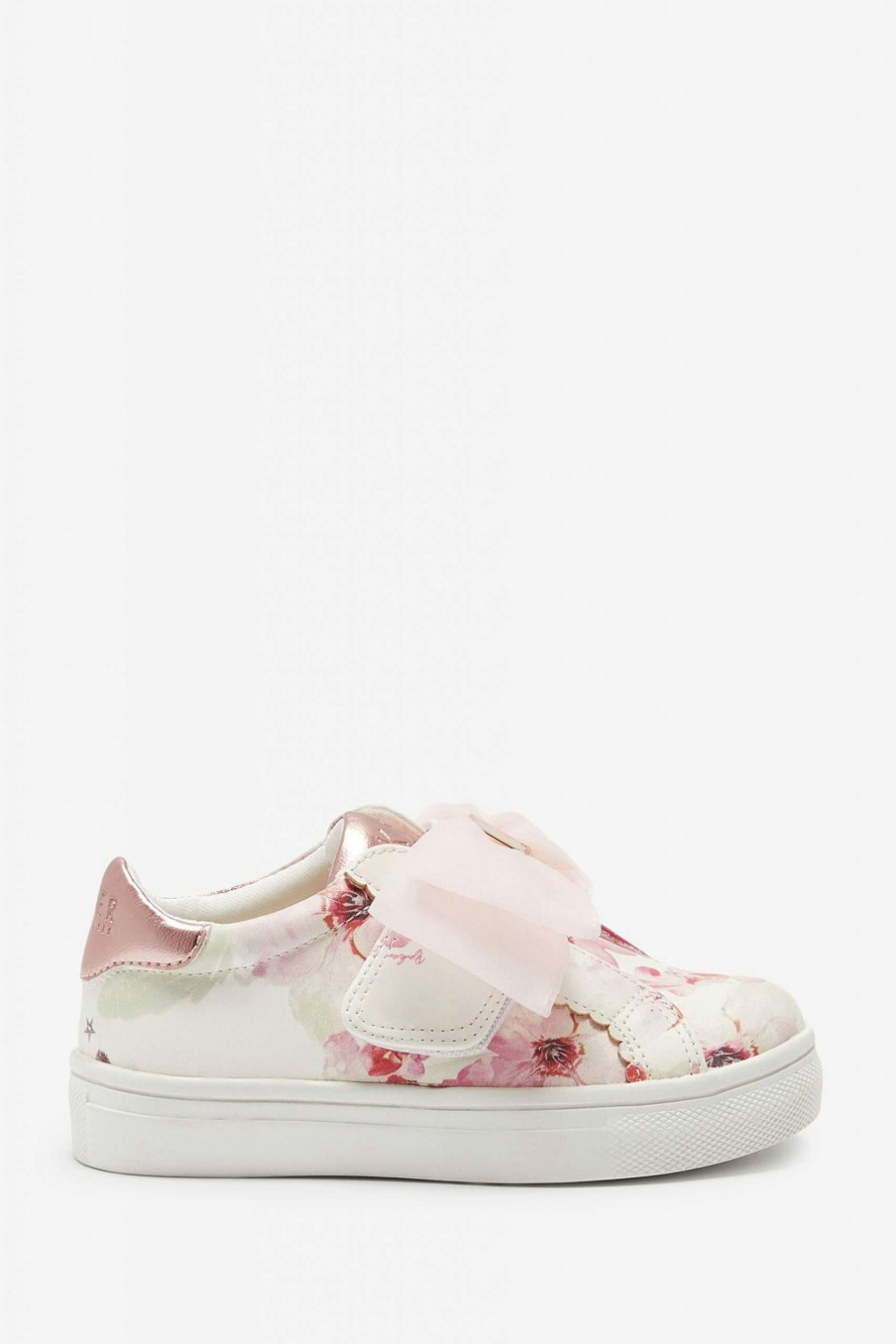 Footwear * | Ted Baker White Organza Bow Trainers Attractive