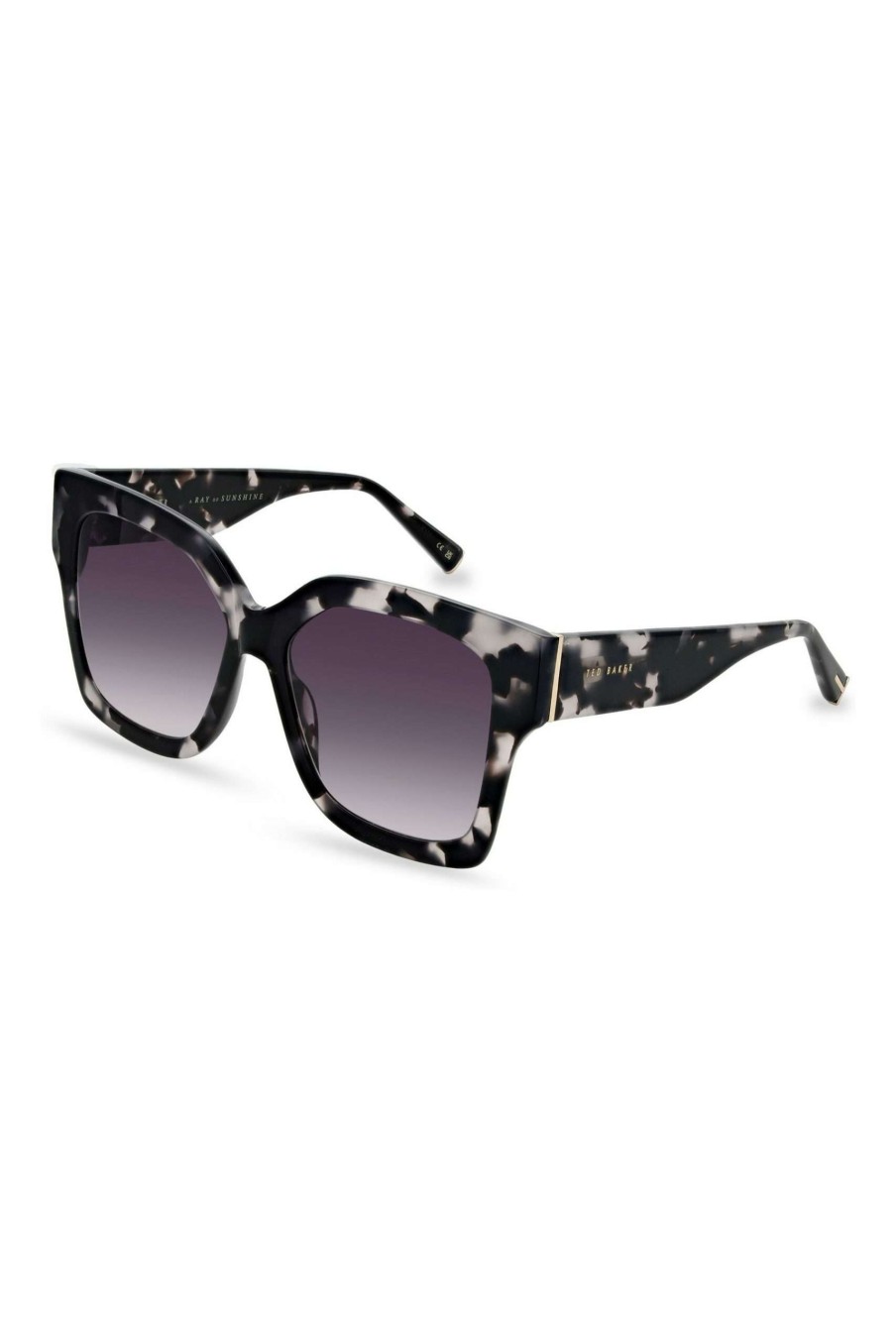 Homeware * | Ted Baker Oversized Black Square Fashion Frame Sunglasses Quick Delivery