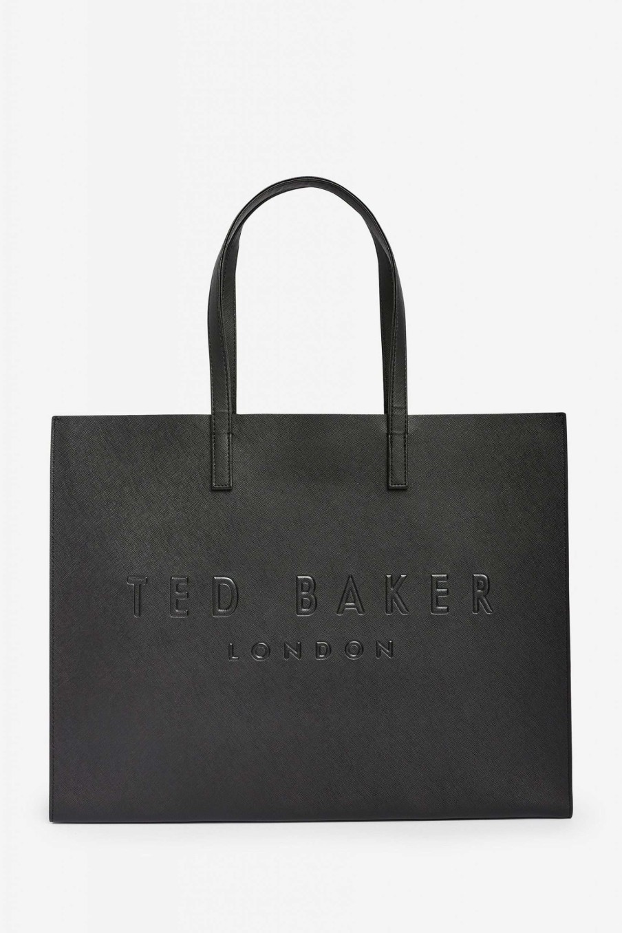 Homeware * | Ted Baker Black Sukicon Crosshatch East West Icon Bag Limited Edition