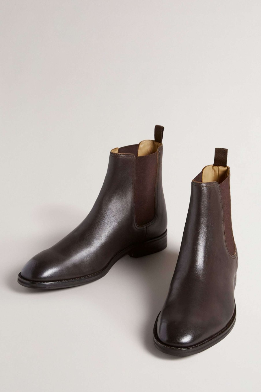 Footwear * | Ted Baker Maisonn Brown Leather Chelsea Boots Limited Edition