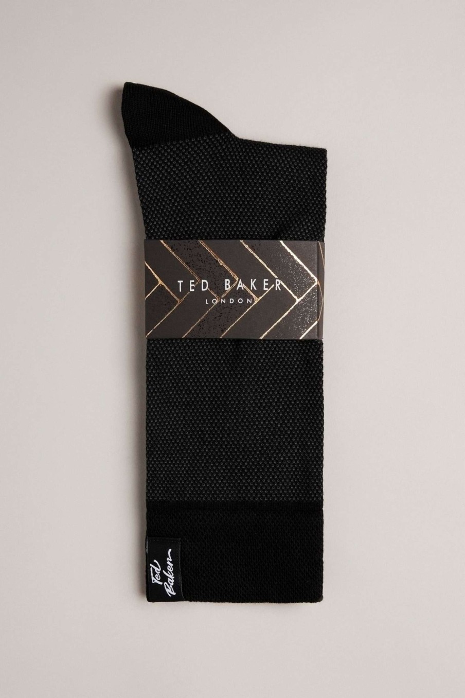 Homeware * | Ted Baker Grey Tedtext Semi Plain Socks Hot Selling