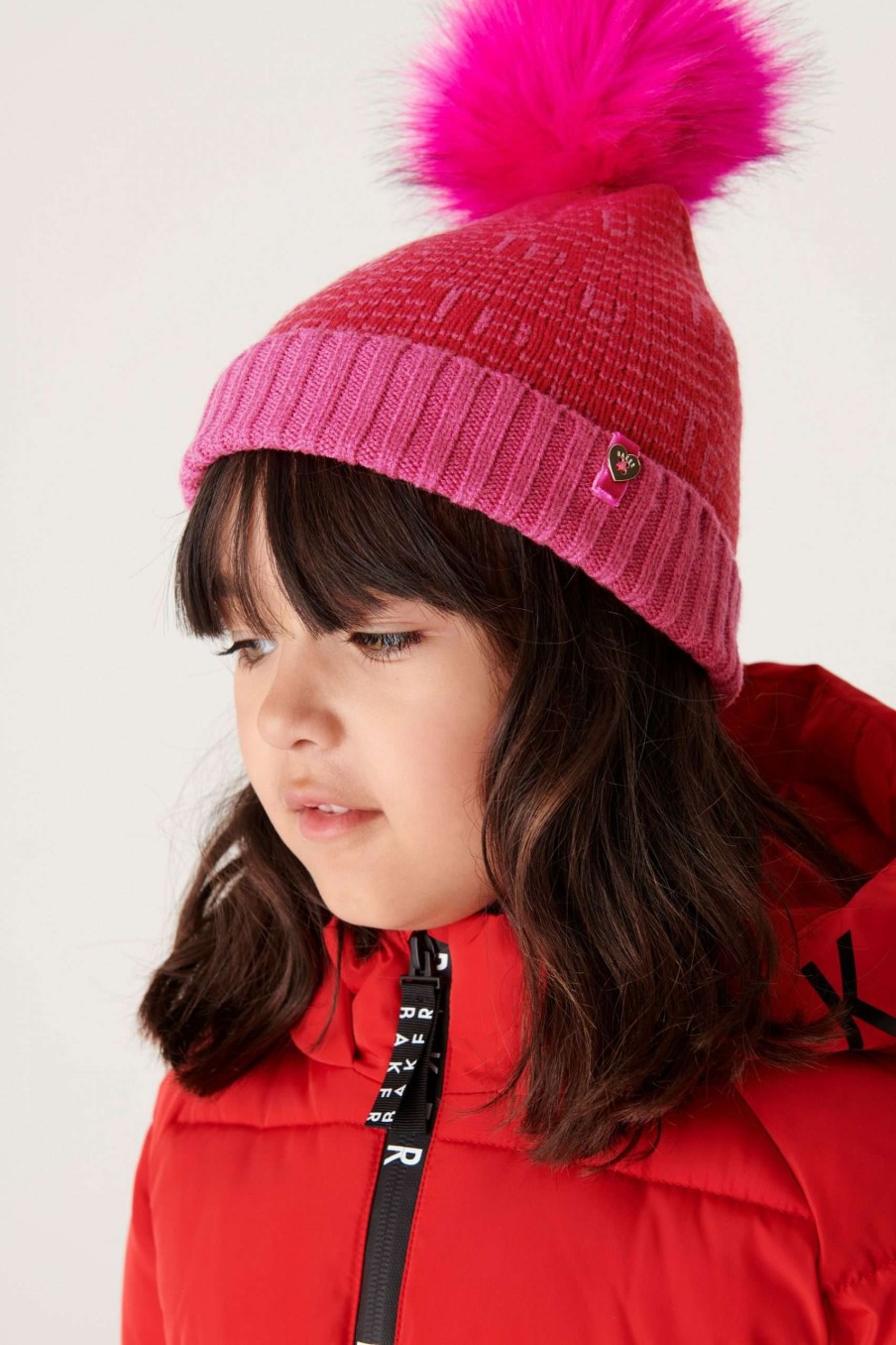 Gift Set * | Ted Baker Pink Chevron Pom Hat And Gloves Set Online Store