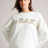 Clothing * | Ted Baker Mahvis White Lace Sweatshirt Free Delivery