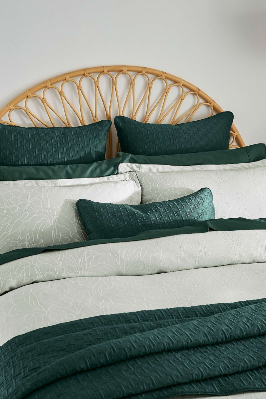 Homeware * | Ted Baker Lemongrass Bamboo Mix Jacquard Oxford Pillowcase Online Sales