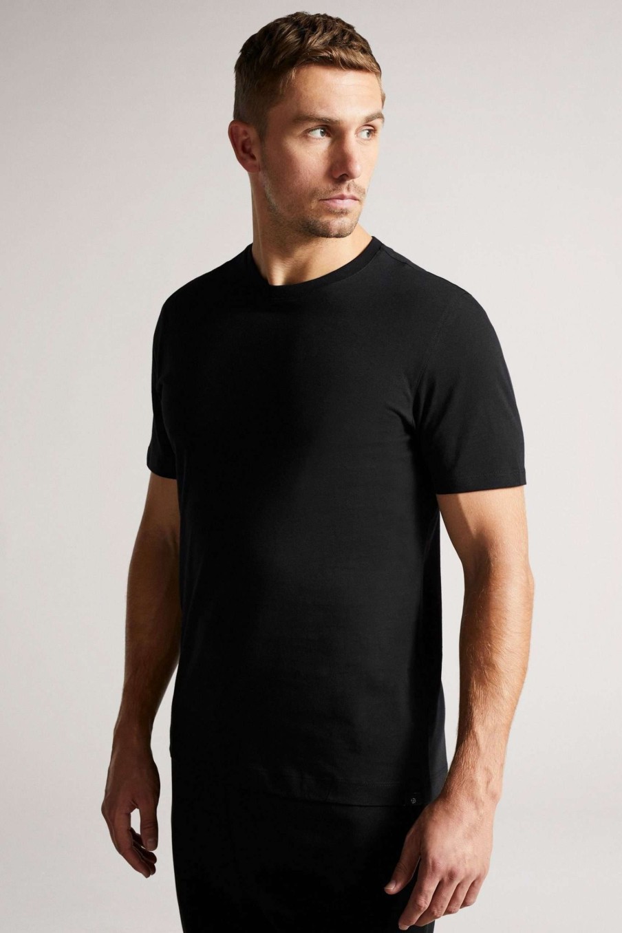 Clothing * | Ted Baker Hawking Navy Blue Plain T-Shirt Special