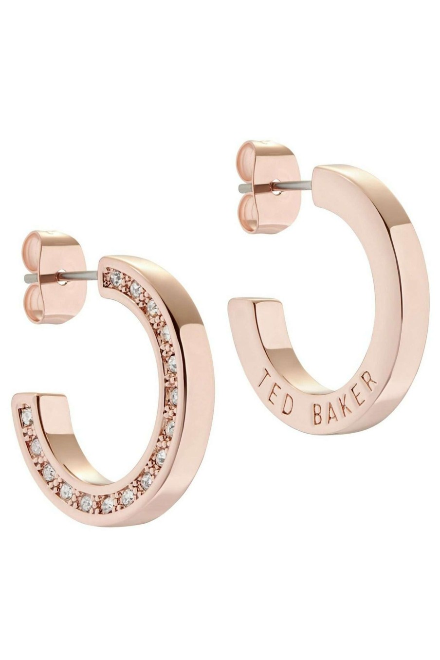 Homeware * | Ted Baker Crystal Hoop Earrings Clearance Sale