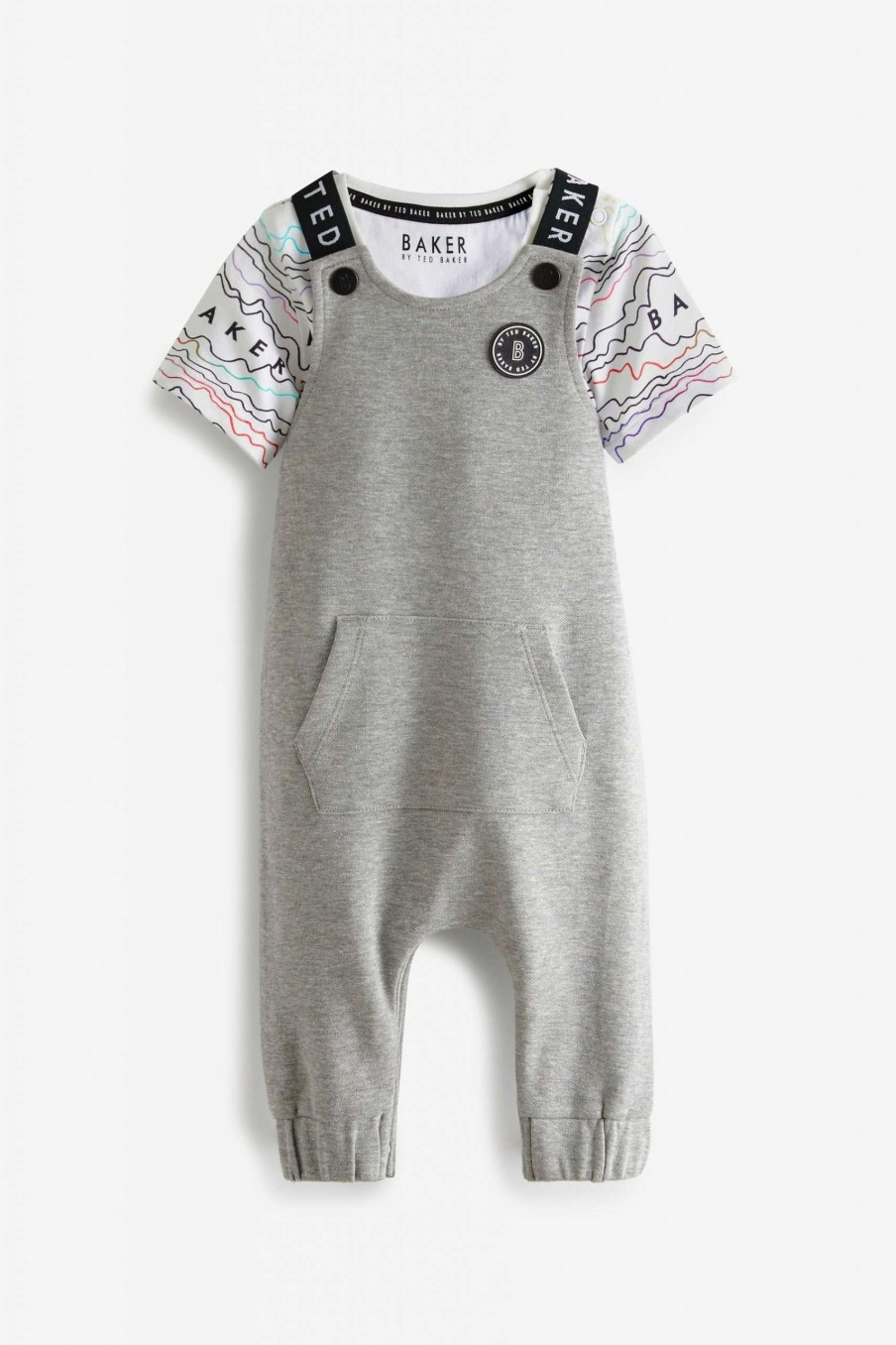 Gift Set * | Ted Baker Grey Dungaree Set Discounts